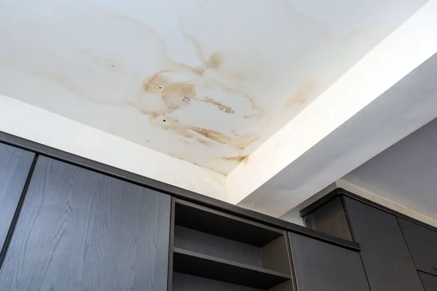 Ceiling leak water stain in a Sun City, CA home