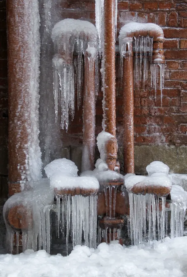 A frozen pipe that burst in a Sun City, CA home during a cold snap